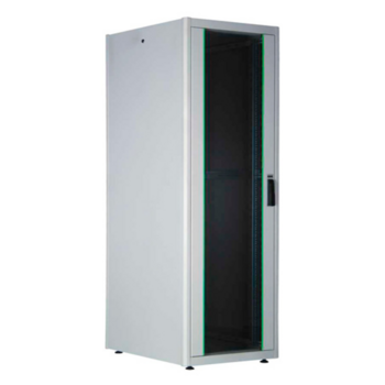 Шкаф коммутационный Lande Dynamic Basic (LN-DB42U6080-LG-BAAA) напольный 42U 600x800мм пер.дв.стекл задн.дв.стал.лист направл.под закл.гайки 600кг серый 82кг IP20 сталь