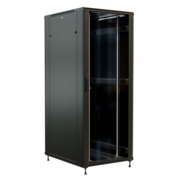 Шкаф серверный WRline (WR-TT-4288-AS-RAL9004) напольный 42U 800x800мм пер.дв.стекл задн.дв.стал.лист 2 бок.пан. 800кг черный 710мм 2055мм IP20 сталь