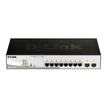 Коммутатор D-Link DGS-1210-10P/F3A 10 портов (8x 1Gbs PoE, 2x 1Gbs PoE, настраиваемый L2) (DGS-1210-10P/F3A)