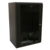 Шкаф коммутационный WRline (WR-TW-1845-GP-RAL9004) настенный 18U 600x450мм пер.дв.стекл 2 бок.пан. 60кг черный 370мм 908мм IP20 сталь