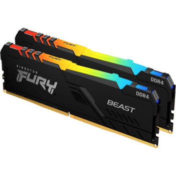 Модуль памяти Kingston KF432C16BBAK2/64 FURY Beast Black RGB 64GB Kit (2x32GB), DDR4-3200, CL16 DIMM, 2Gx8