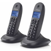 Р/Телефон Dect Motorola C1002LB+ черный (труб. в компл.:2шт)