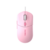 Мышь проводная Dareu LM121 Pink (розовый), DPI 800/1600/2400/6400, тихий щелчок, подсветка RGB, размер 116x35x60мм, 1,8м