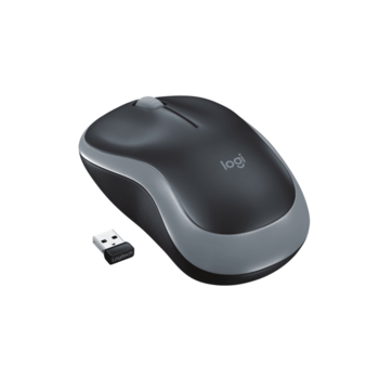 Мышь беспроводная Logitech M185 Swift Grey (серая, оптическая, 1000dpi, 2.4 GHz/USB-ресивер) (арт. 910-002252, M/N: MR0087 / CU0019)