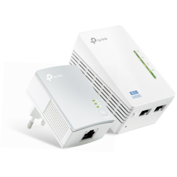 Сетевой адаптер Сетевой адаптер/ 300Mbps Wireless AV600 Powerline Extender Twin Pack (with a TL-PA4010), 2 Fast Ethernet ports