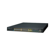 коммутатор коммутатор/ PLANET Layer 3 24-Port 10/100/1000T 802.3at POE + 4-Port 10G SFP+ Stackable Managed Gigabit Switch (370W)