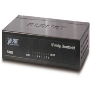 коммутатор коммутатор/ PLANET 8-Port 10/100Mbps Fast Ethernet Switch, Metal