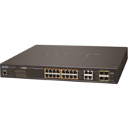 коммутатор коммутатор/ PLANET IPv6/IPv4, 16-Port Managed 60W Ultra PoE Gigabit Ethernet Switch + 4-Port Gigabit Combo TP/SFP (400W PoE budget, SNMPv3, 802.1Q VLAN, IGMP Snooping, SSL, SSH, ACL)