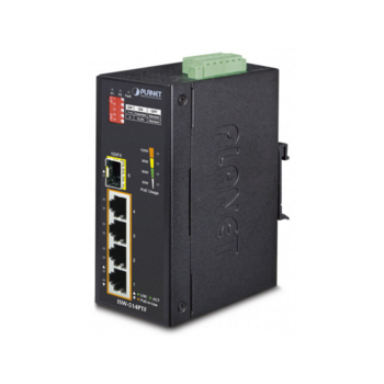 ISW-514PTF индустриальный PoE коммутатор для монтажа в DIN-рейку ISW-514PTF индустриальный PoE коммутатор для монтажа в DIN-рейку/ IP30 4-Port/TP + 1-Port Fiber(SFP) POE Industrial Fast Ethernet Switch (-40 to 75 C)