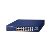 коммутатор коммутатор/ PLANET GSD-2022P 16-Port 10/100/1000T 802.3at PoE + 2-Port 10/100/1000T + 2-Port 1000X SFP Unmanaged Gigabit Ethernet Switch (185W PoE Budget, Standard/VLAN/Extend mode, supports PD alive check, desktop size with rackmount kit)