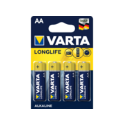 Батарейка AA Батарейка AA/ Батарейка Varta LONGLIFE LR6 AA BL4 Alkaline 1.5V (4106) (4/80/400) (4 шт.)