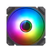 Кулер для корпуса ПК Кулер для корпуса ПК/ Gamemax FN-12Rainbow-C9, 12CM ARGB Rainbow Fan, frame with reflective design, 3pin+4Pin connector