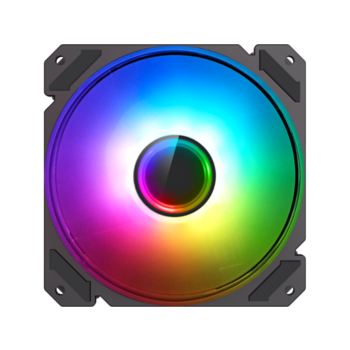 Кулер для корпуса ПК Кулер для корпуса ПК/ Gamemax FN-12Rainbow-C9, 12CM ARGB Rainbow Fan, frame with reflective design, 3pin+4Pin connector