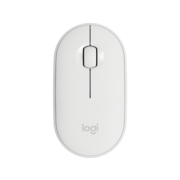 Мышь Logitech Pebble M350 белый оптическая 1000dpi silent беспров. BT/Radio USB для ноутбука 3but (910-005541)