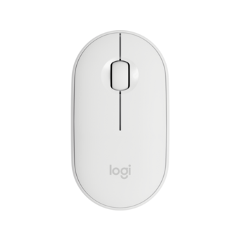 Мышь Logitech Pebble M350 белый оптическая 1000dpi silent беспров. BT/Radio USB для ноутбука 3but (910-005541)