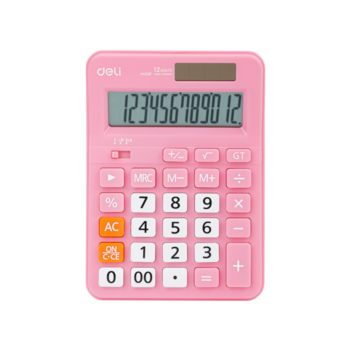 Калькулятор настольный Deli EM210FPINK розовый 12-разр.