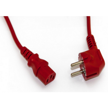 Шнур питания Hyperline PWC-IEC13-SHM-1.8-RD C13-Schuko проводник.:3x0.75мм2 1.8м 250В 10А (упак.:1шт) красный