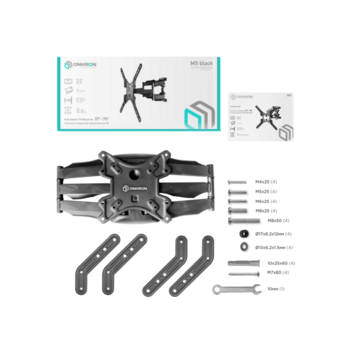 Наклонно-поворотный кронштейн ONKRON M5 чёрный
