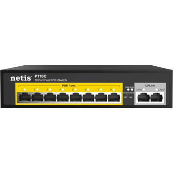 Коммутатор Netis P110С 10x100Mb 8PoE+ 60W неуправляемый