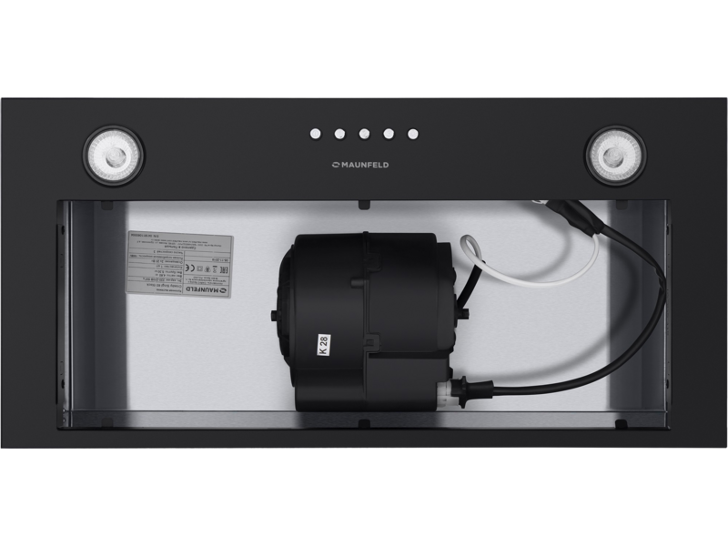 ВЫТЯЖКА MAUNFELD CROSBY SINGL 60 BLACK ВЫТЯЖКА MAUNFELD CROSBY SINGL 60 BLACK/ Полновстраиваемая, 60см, 850 м3, кнопочное управление, LED, площадь кухни до 30м2, опция: угольный фильтр CF140C-2шт, черная