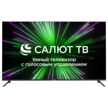 Телевизор LED Hyundai 55" H-LED55BU7000 Салют ТВ Frameless черный 4K Ultra HD 60Hz DVB-T DVB-T2 DVB-C DVB-S DVB-S2 USB WiFi Smart TV