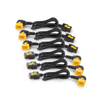 Power Cord Kit (6 ea), Locking, C19 to C20 (90 Degree), 1.8m
