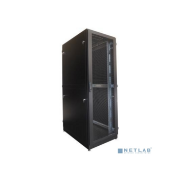 Шкаф серверный ЦМО (ШТК-М-42.8.12-48АА-9005) напольный 42U 800x1200мм пер.дв.перфор. задн.дв.перфор.2-хст. направл.под закл.гайки 1200кг черный 1055мм 176кг 180град. 2030мм IP20 металл