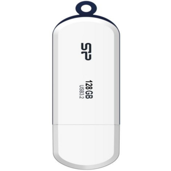 Флеш Диск Silicon Power 128Gb Blaze B32 SP128GBUF3B32V1W USB3.2 белый/синий