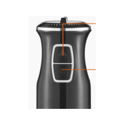 Блендер deerma Blender DEM-JB15W Black, 1000 W, Max Spins - 16000 rpm, Volume chopper / attachment-combine - 800 ml, Immersion material - stainless steel