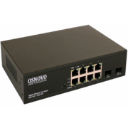 Коммутатор Osnovo SW-80802(150W) 7x1Гбит/с 2x10Гбит/с 8PoE 150W неуправляемый