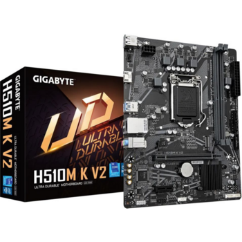 Материнская плата GIGABYTE H510M K V2 (LGA1200/H470/2xDDR4/mATX/RAID/HDMI) (H510M K V2)