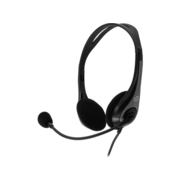 Наушники с микрофоном Оклик HS-M300 черный/серый 1.8м накладные оголовье (1876323)
