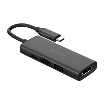 Разветвитель USB-C A4Tech DST-40C 2порт. серый