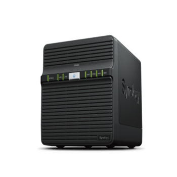 Система хранения данных Synology QC1,1GhzCPU/2GB/RAID0,1,10,5,6/up to 4HDDs SATA(3,5' or 2,5')/2xUSB3.2/2GigEth/iSCSI/2xIPcam(up to 30)/1xPS/2YW repl DS418