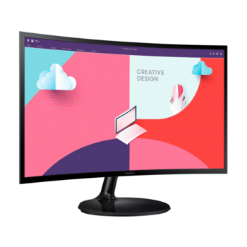 Монитор 23.8" SAMSUNG S24C360EAI black (VA, 1920x1080, curved, 178°/178°, 250cd/m2, 3000:1, 4ms, 75Hz, VGA, HDMI) (LS24C360EAIXCI)