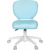 Кресло детское Cactus CS-CHR-3594BL голубой крестов. пластик белый