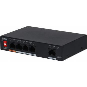 Коммутатор Dahua DH-PFS3005-4ET-60 (L2) 1x100Мбит/с 4PoE 60W неуправляемый