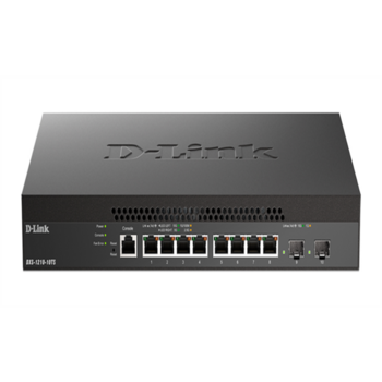 коммутатор D-Link PROJ Настраиваемый L2+ коммутатор, 8x10GBase-T, 2x10GBase-X SFP+, CLI, консольный порт RJ-45