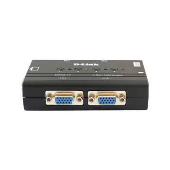 Переключатель D-Link 4-портовый KVM-переключатель с портами VGA и PS/2