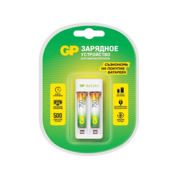 Зарядное устройство GP Rechargeable E211/75AAAHCCS-2CR1 AA/AAA NiMH 750mAh (2шт) блистер