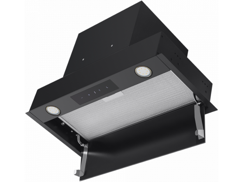 ВЫТЯЖКА MAUNFELD FANTASY LIGHT 60 Black ВЫТЯЖКА MAUNFELD FANTASY LIGHT 60 Black/ ширина 600 мм, полновстраиваемая, сенсорное управление, 3 скорости, 800 м3/ч, 40 дБ, светодиодное LED освещение, опция: угольный фильтр CF190C, черный цвет