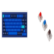 Клавиатура проводная, Q1-O2,RGB подсветка,синий свитч,84 кнопоки, цвет синий