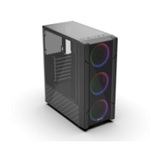 корпус для ПК без БП корпус для ПК без БП/ PC CASE HIPER XG301 POLARIS 2 (w/o PSU, USB+HD audio, 3*RGB front fan) BLACK