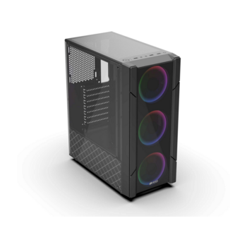 корпус для ПК без БП корпус для ПК без БП/ PC CASE HIPER XG301 POLARIS 2 (w/o PSU, USB+HD audio, 3*RGB front fan) BLACK