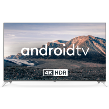 Телевизор QLED Hyundai 75" H-LED75QBU7500 Android TV Frameless черный/серебристый 4K Ultra HD 60Hz DVB-T DVB-T2 DVB-C DVB-S DVB-S2 USB WiFi Smart TV