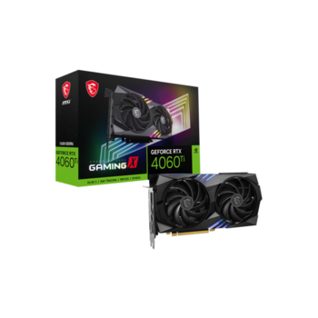 Видеокарта Видеокарта/ VGA MSI NVIDIA GeForce RTX 4060 Ti GAMING X 16G 16GB, GDDR6/128-bit, PCIe 4.0, 1xHDMI 2.1, 3xDP, 2.1-slot