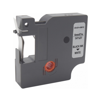 Картридж ленточный Cactus CS-D1-43613 43613 черный на белом 6x7 для Dymo LM 160, 210D, 280, PnP, 420P, 500 TS; Rhino Pro 6000, 5200, 4200
