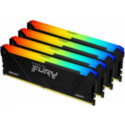 Память DIMM DDR4 64Gb (4х16Gb) PC25600 3200MHz CL16 1.2В Kingston FURY Beast Black RGB (KF432C16BB12AK4/64)