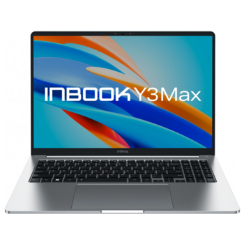 Ноутбук Infinix Inbook Y3 Max YL613 Core i5 1235U 16Gb SSD512Gb Intel Iris Xe graphics 16" IPS FHD (1920x1200) Windows 11 Home silver WiFi BT Cam (71008301535)