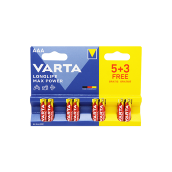 Батарейка AAA Батарейка AAA/ Батарейка Varta LONGLIFE MAX POWER (MAX TECH) LR03 AAA BL8 Alkaline 1.5V (4703) (8/160) (8 шт.)